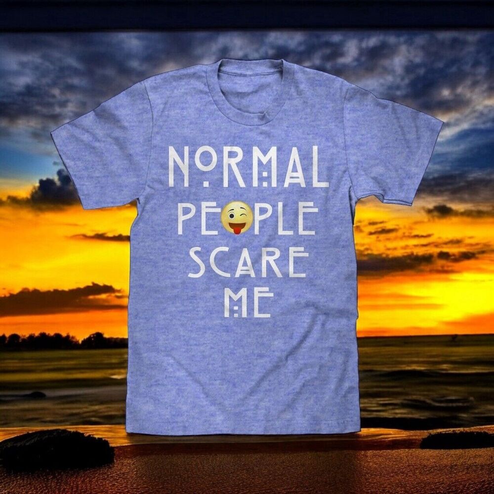 Normal People Scare Me Soft Touch T-SHIRT Emo Introvert Rude Punk Rock XL New